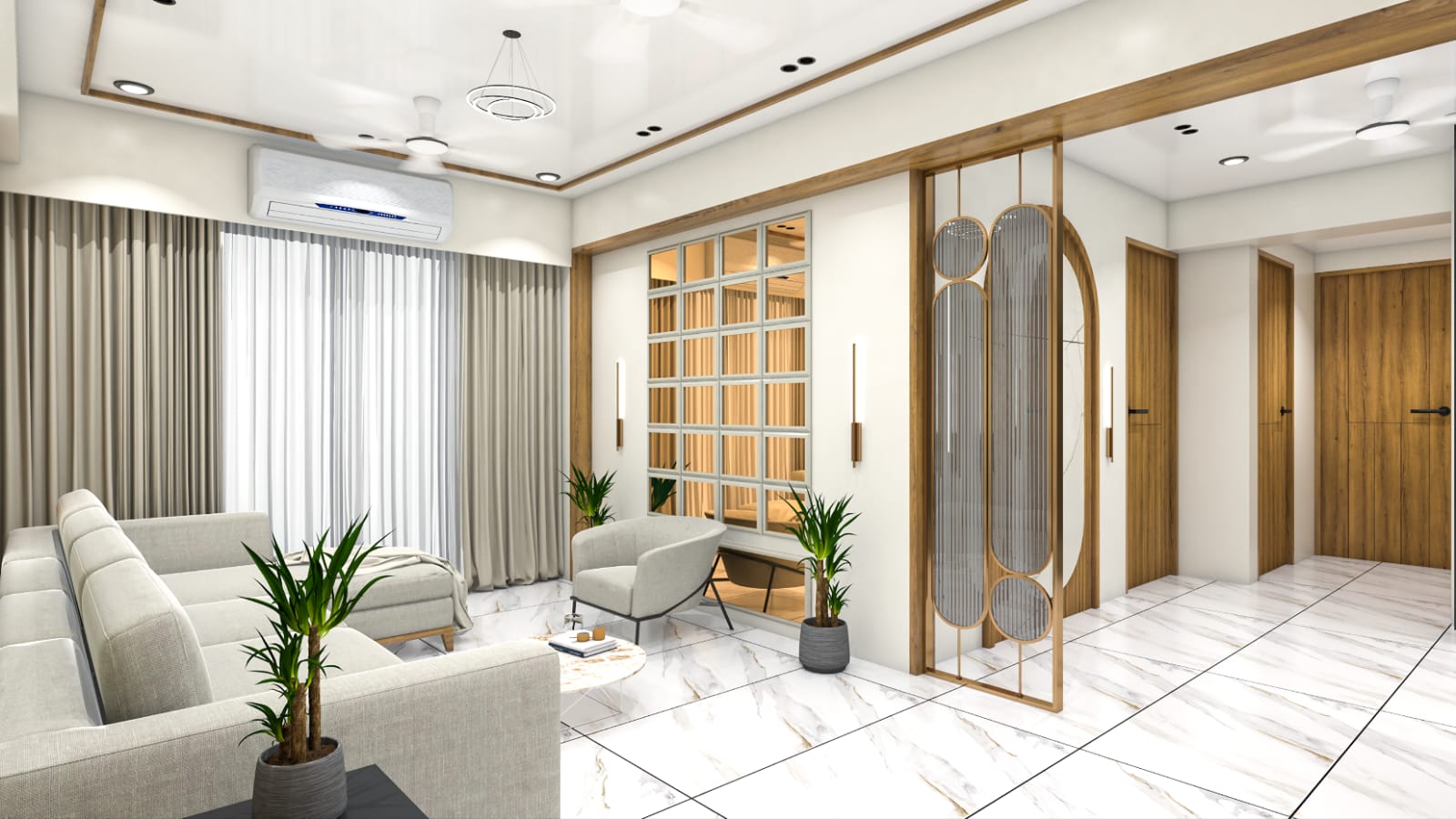 3 BHK Interiors Dahegam